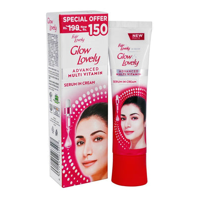 Glow & Lovely (formerly Fair & Lovely) Advanced Multivitamin Serum in Cream.