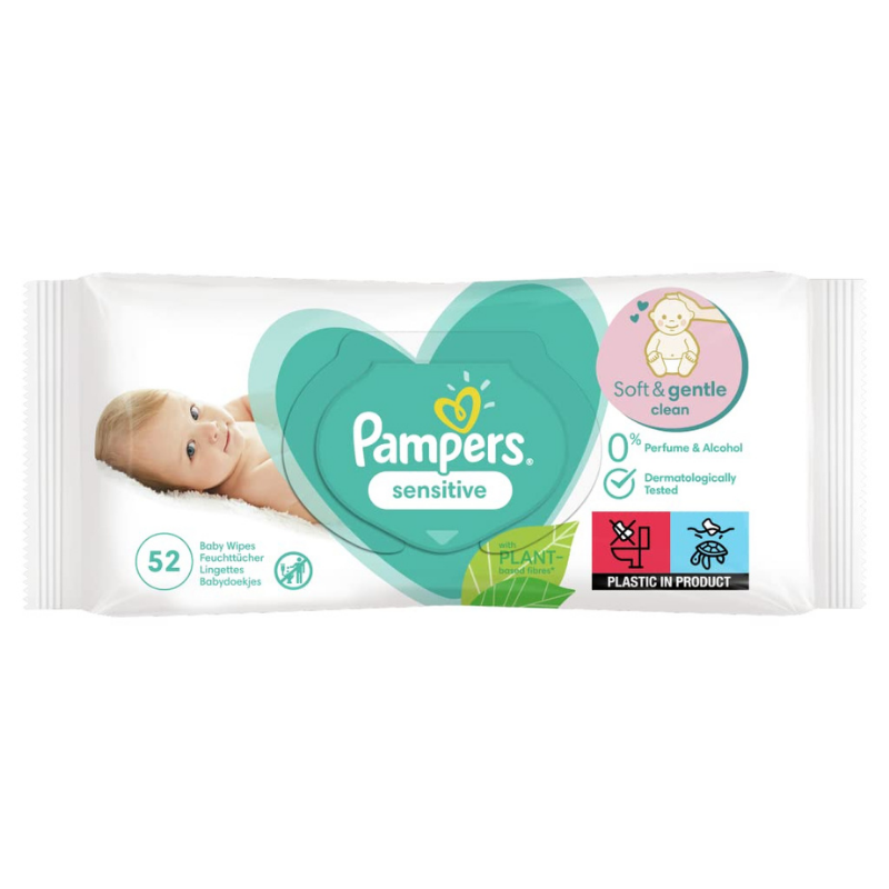 Pampers Wipes Sensitive 52-piece
